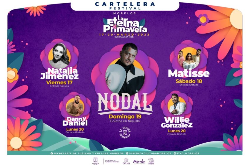  LLEGA EN MARZO EL FESTIVAL MORELOS LA ETERNA PRIMAVERA