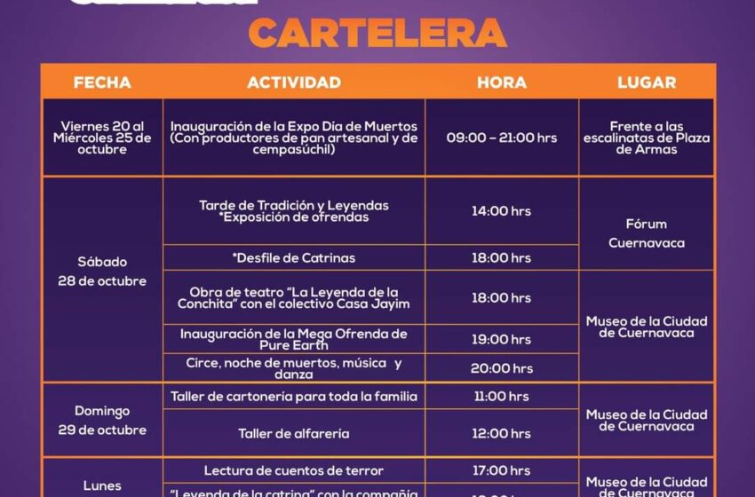  FESTIVAL MICTLÁN CUERNAVACA 2023 OFRECERÁ UN FIN DE SEMANA LLENO DE ACTIVIDADES PARA TODAS LAS FAMILIAS